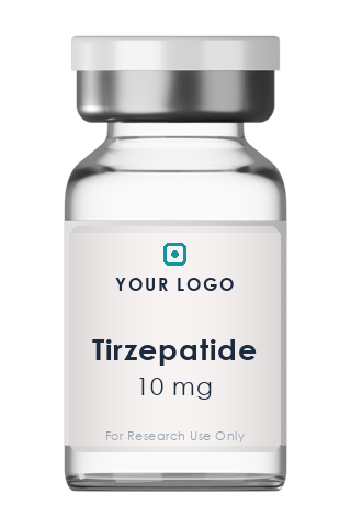 Tirzepatide 10 mg white-label research vial